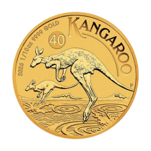 2026 $15 Australia Gold Kangaroo 1/10 oz .9999 Fine Brilliant Uncirculated
