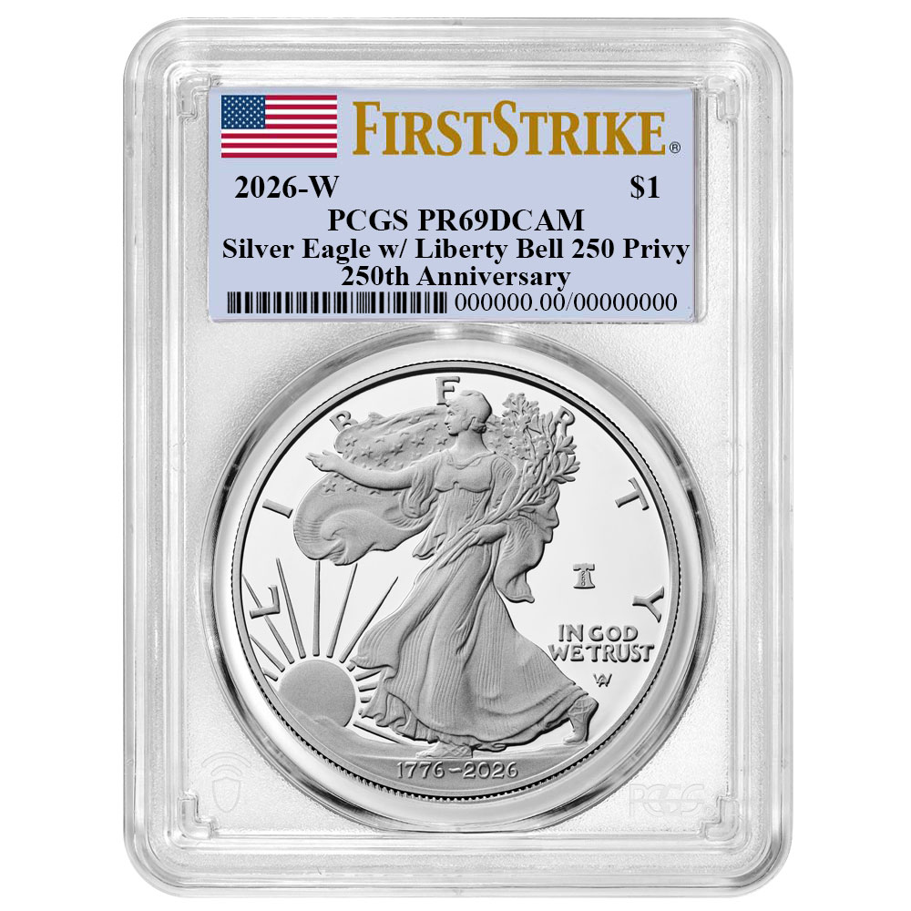 2026-W Proof $1 American Silver Eagle PCGS PR69DCAM FS Flag Label