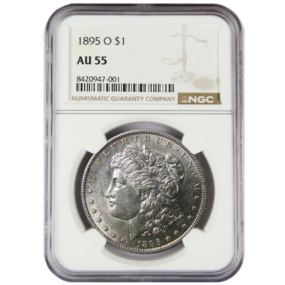 1895-O $1 Morgan Silver Dollar Key Date NGC AU55 - Pinehurst Coins