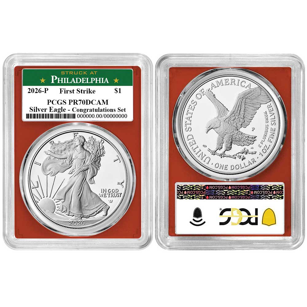 2026-P Proof $1 American Silver Eagle Congratulations Set PCGS
