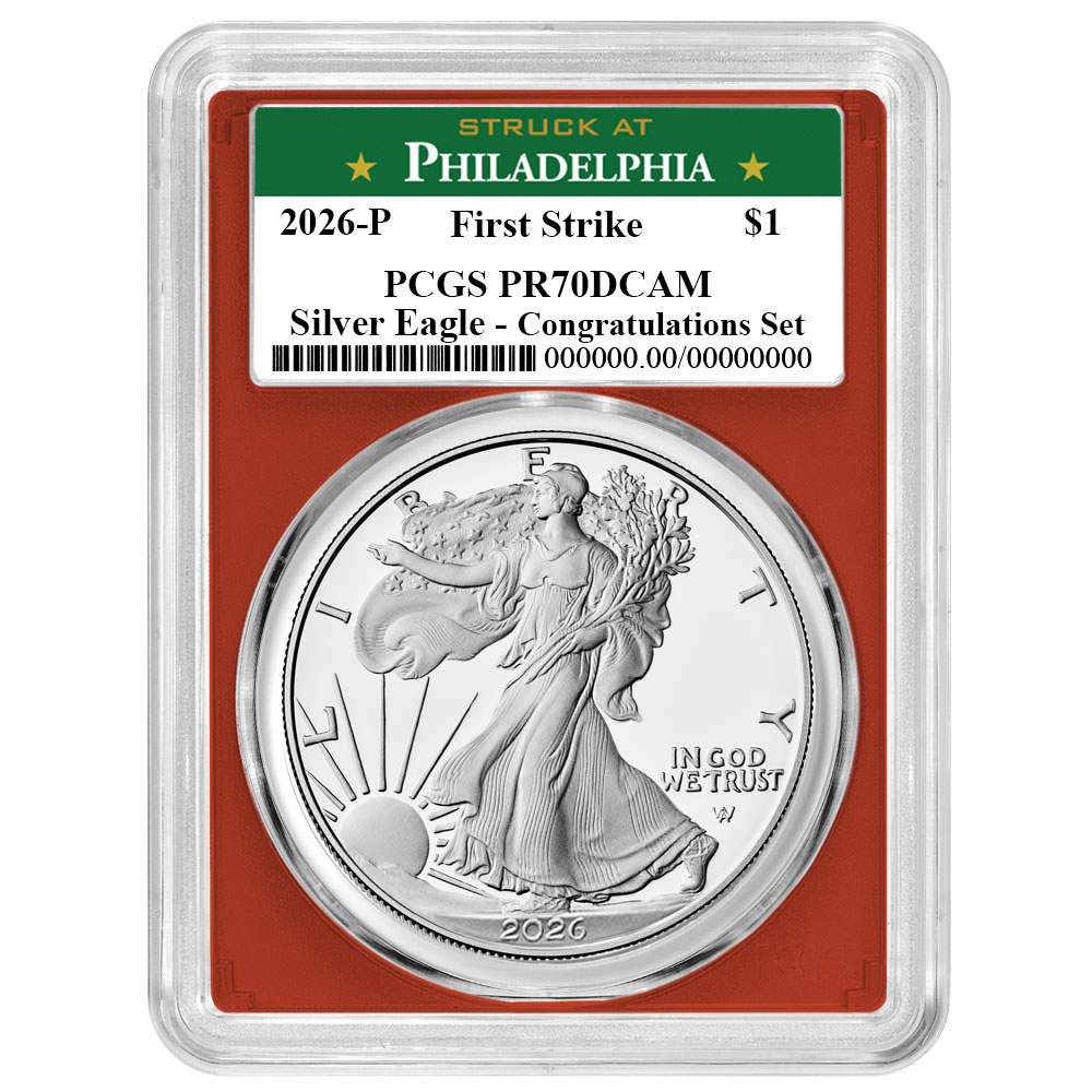 2026-P Proof $1 American Silver Eagle Congratulations Set PCGS