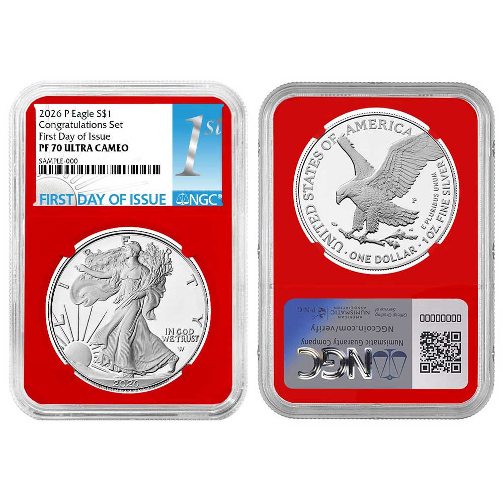 2026-P Proof $1 American Silver Eagle Congratulations Set NGC
