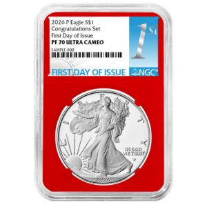 2026-P Proof $1 American Silver Eagle Congratulations Set NGC PF70UC FDI First Label Red Core
