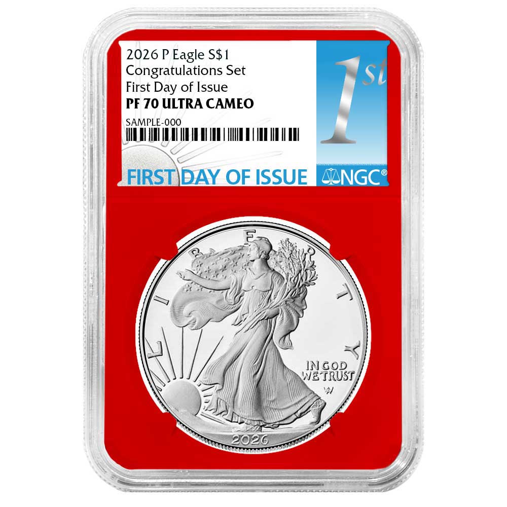 2026-P Proof $1 American Silver Eagle Congratulations Set NGC