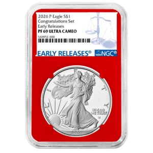 2026-P Proof $1 American Silver Eagle Congratulations Set NGC PF69UC ER Blue Label Red Core