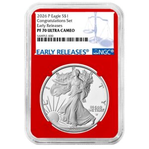 2026-P Proof $1 American Silver Eagle Congratulations Set NGC PF70UC ER Blue Label Red Core
