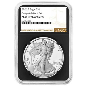 2026-P Proof $1 American Silver Eagle Congratulations Set NGC PF69UC Brown Label Retro Core