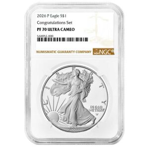 2026-P Proof $1 American Silver Eagle Congratulations Set NGC PF70UC Brown Label
