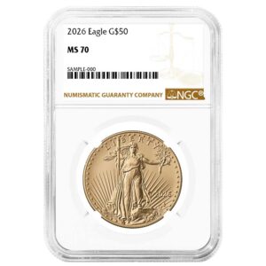 2026 $50 American Gold Eagle 1 oz NGC MS70 Brown Label