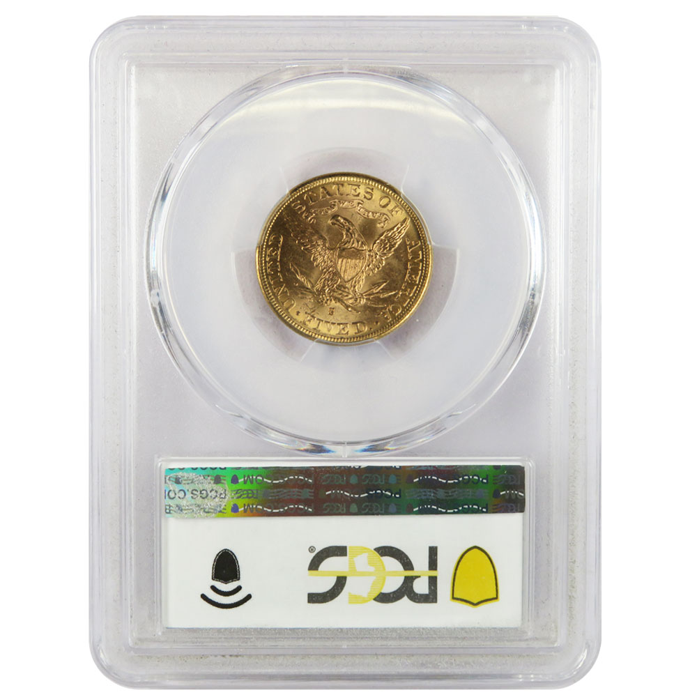 1886-S $5 Liberty Head Gold Half Eagle PCGS MS63+ (CAC