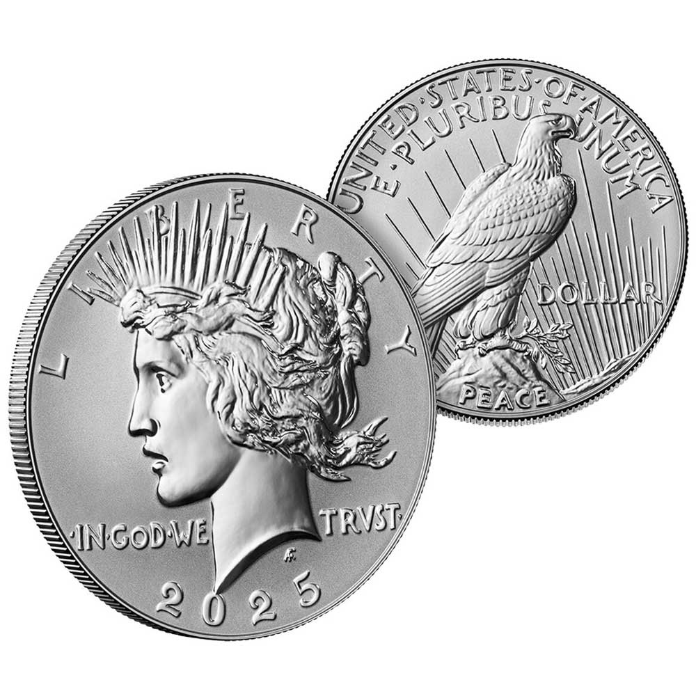 2025-S Reverse Proof $1 Morgan and Peace Silver Dollar 2pc Set Box