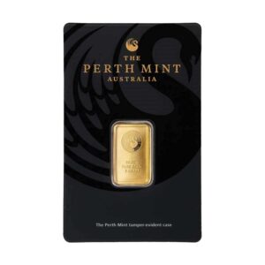 5 Gram Perth Mint .9999 Fine Gold Bar In Assay