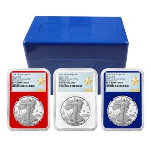 2026-W Proof $1 American Silver Eagle 3pc Set NGC PF70UC ER West Point Star Label Red White Blue