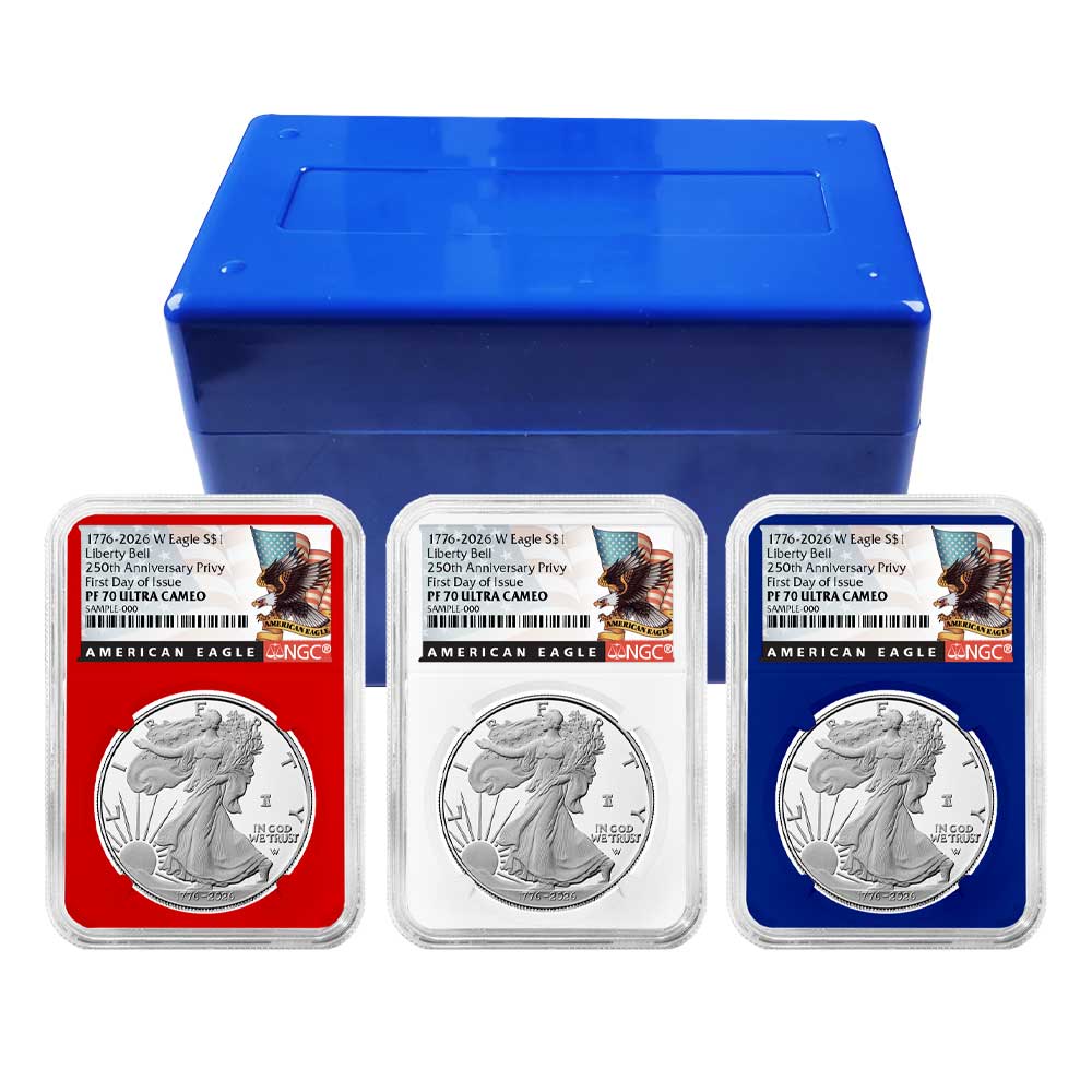 2026-W Proof $1 American Silver Eagle 3pc Set NGC PF70UC FDI Black