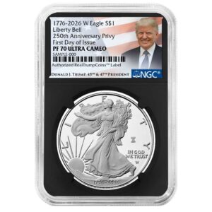 2026-W Proof $1 American Silver Eagle NGC PF70UC FDI Trump Label Retro Core