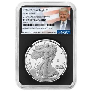 2026-W Proof $1 American Silver Eagle NGC PF70UC Trump Label Retro Core