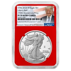 2026-W Proof $1 American Silver Eagle NGC PF70UC Trump Label Red Core