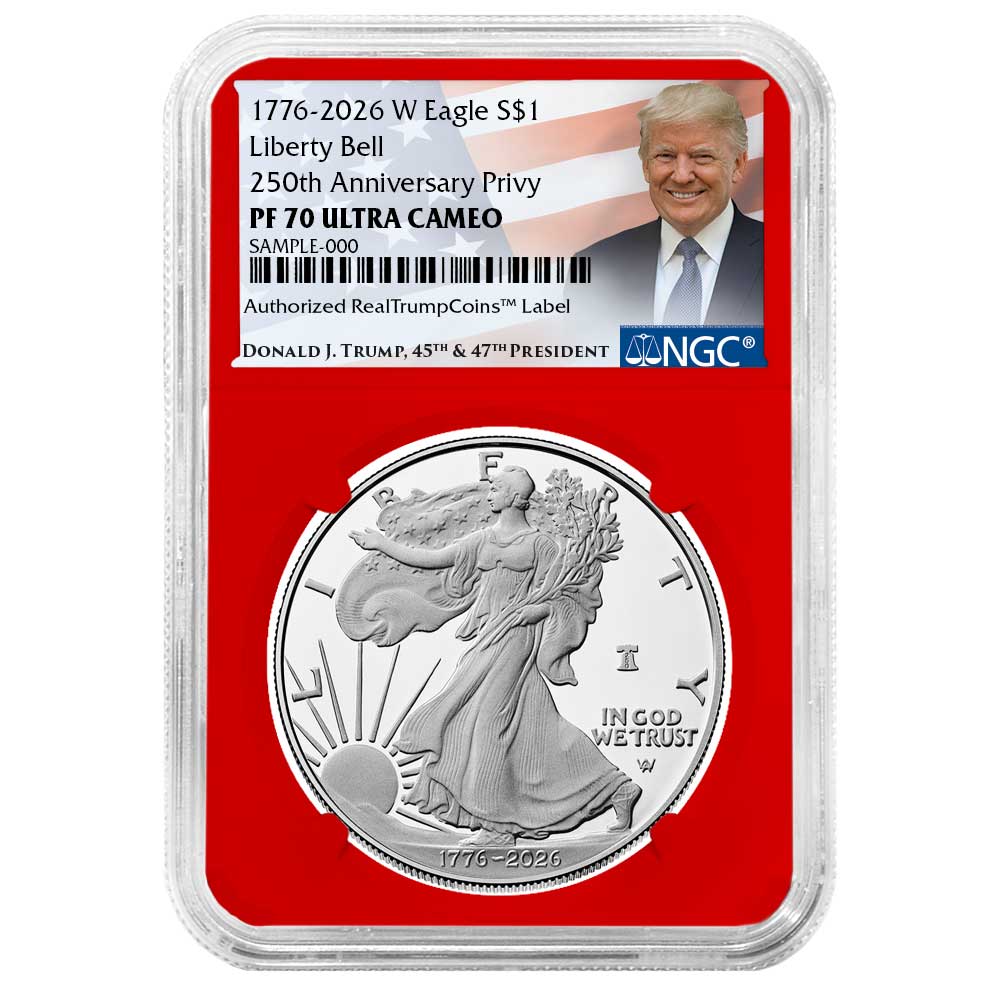 Presale - 2026-W Proof $1 American Silver Eagle NGC PF70UC Trump