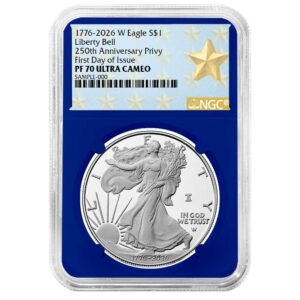 2026-W Proof $1 American Silver Eagle NGC PF70UC FDI West Point Star Label Blue Core