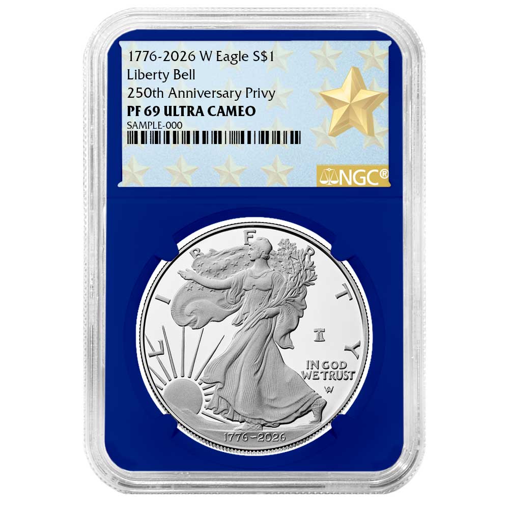 2026-W Proof $1 American Silver Eagle NGC PF69UC West Point Star Label Blue Core