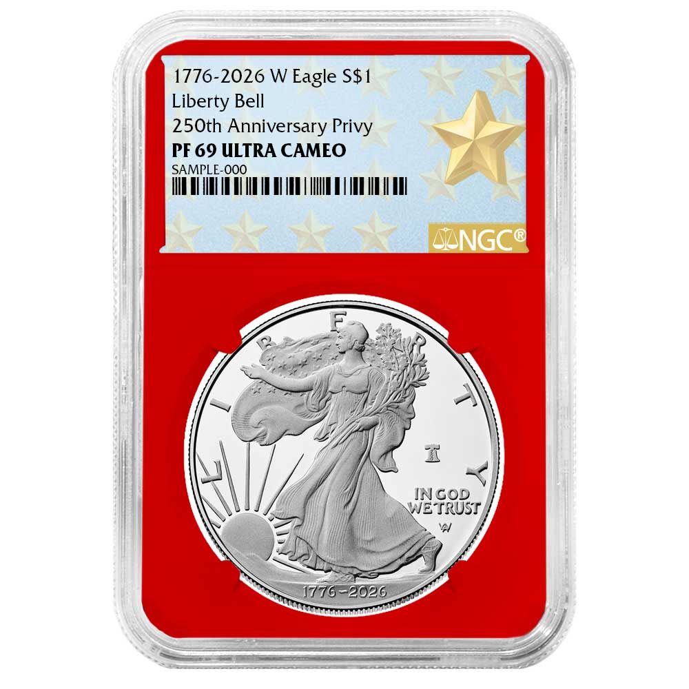 2026-W Proof $1 American Silver Eagle NGC PF69UC West Point Star Label Red Core