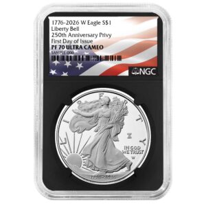 2026-W Proof $1 American Silver Eagle NGC PF70UC FDI Flag Label Retro Core
