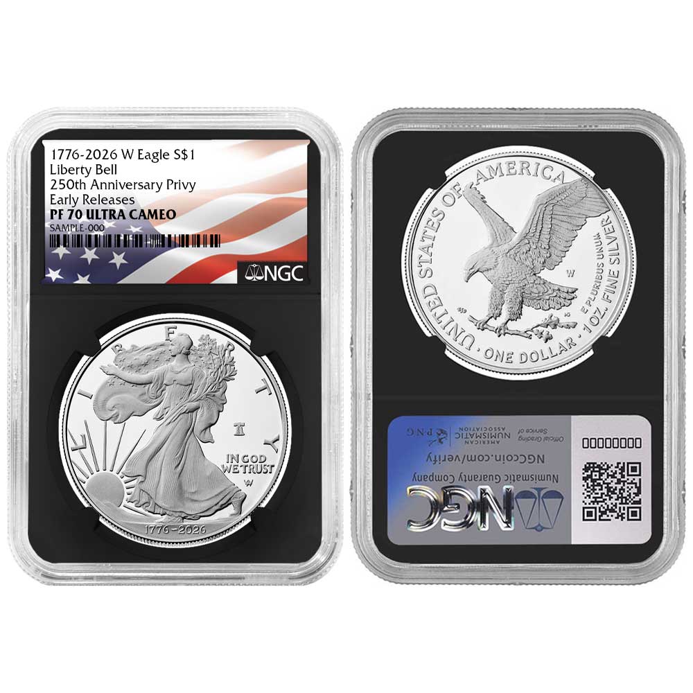 Presale - 2026-W Proof $1 American Silver Eagle NGC PF70UC ER Flag