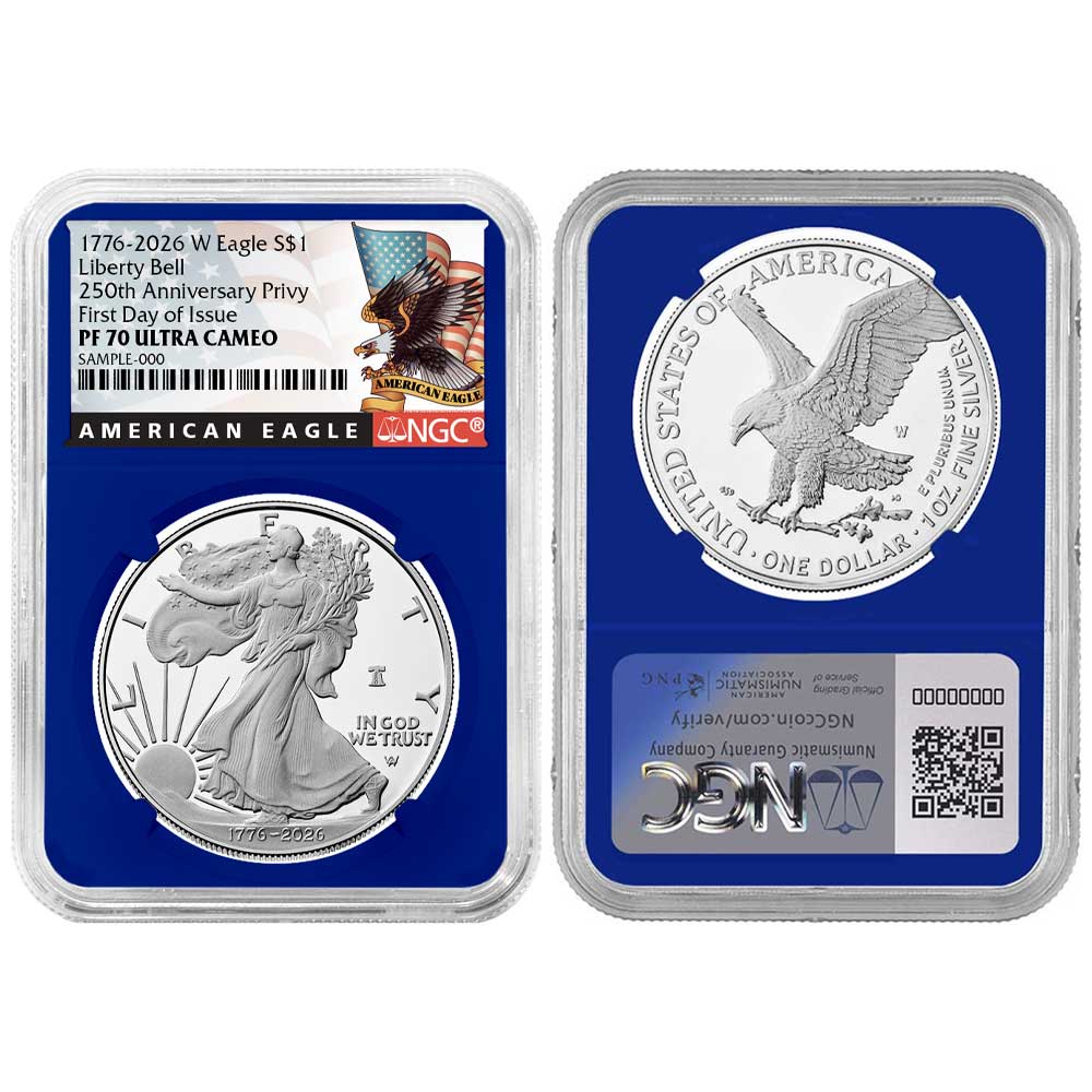 ★高級ケースセット★ アメリカ イーグル 1ドル 銀貨 PF69 NGC 8枚 2026-W Proof $1 American Silver Eagle 3pc Set NGC PF70UC FDI Black