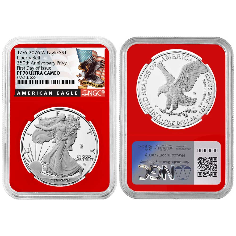 2026-W Proof $1 American Silver Eagle 3pc Set NGC PF70UC FDI Black