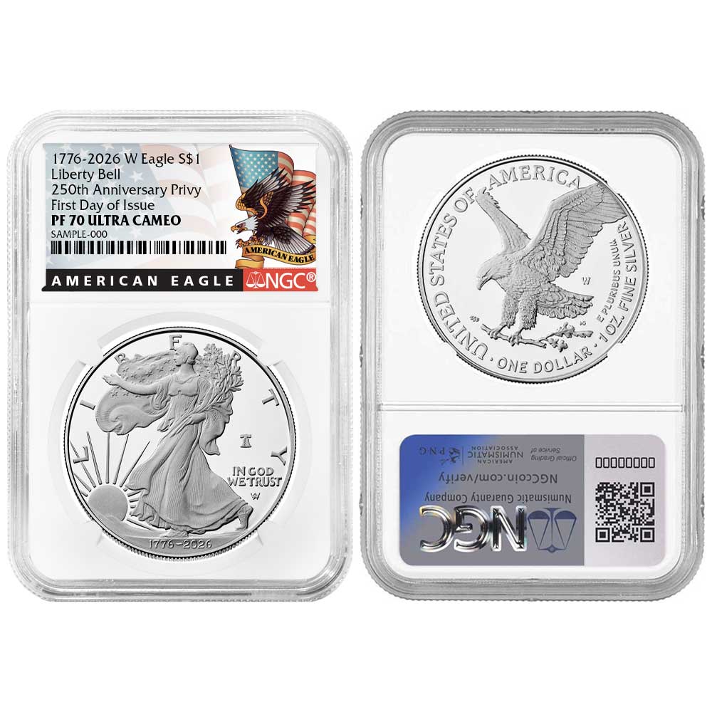 2026-W Proof $1 American Silver Eagle 3pc Set NGC PF70UC FDI Black