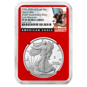 2026-W Proof $1 American Silver Eagle NGC PF69UC ER Black Label Red Core
