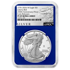 2026-W Proof $1 American Silver Eagle NGC PF69UC ER ALS Label Blue Core