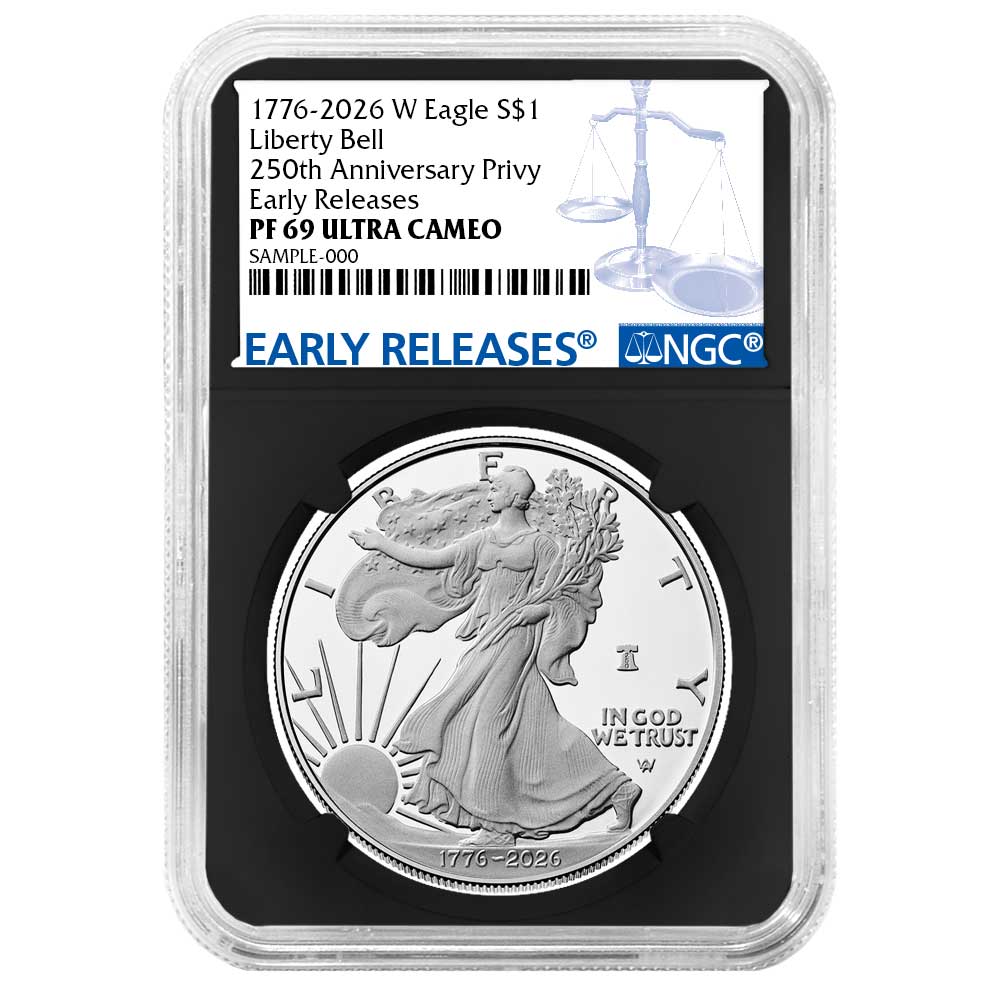 Presale - 2026-W Proof $1 American Silver Eagle NGC PF69UC ER Blue