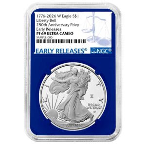 2026-W Proof $1 American Silver Eagle NGC PF69UC ER Blue Label Blue Core