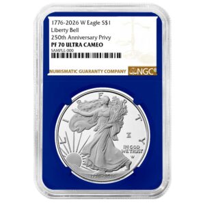 2026-W Proof $1 American Silver Eagle NGC PF70UC Brown Label Blue Core