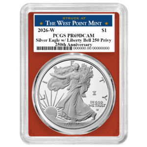 2026-W Proof $1 American Silver Eagle PCGS PR69DCAM West Point Label Red Frame