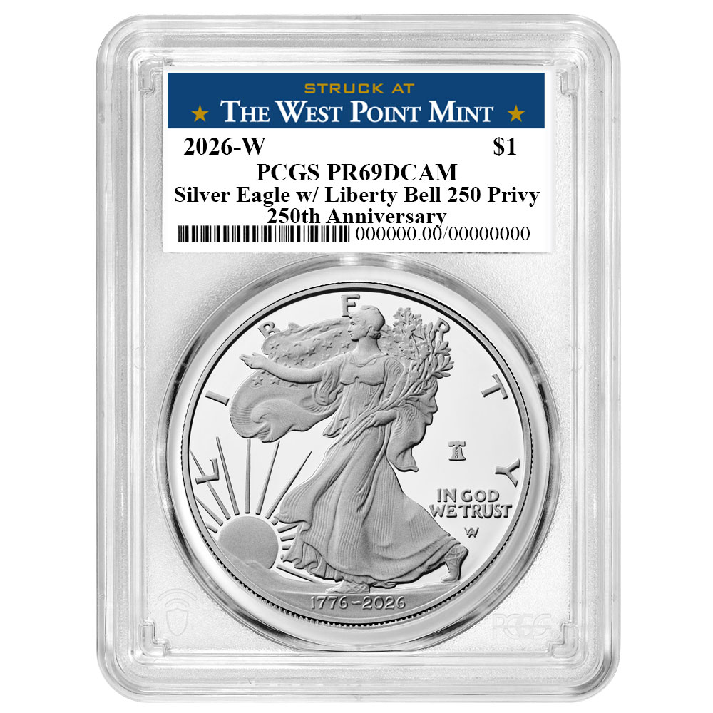 2026-W Proof $1 American Silver Eagle PCGS PR69DCAM West Point Label