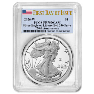 2026-W Proof $1 American Silver Eagle PCGS PR70DCAM FDOI Flag Label