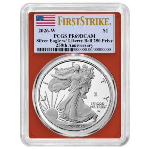 2026-W Proof $1 American Silver Eagle PCGS PR69DCAM FS Flag Label Red Frame
