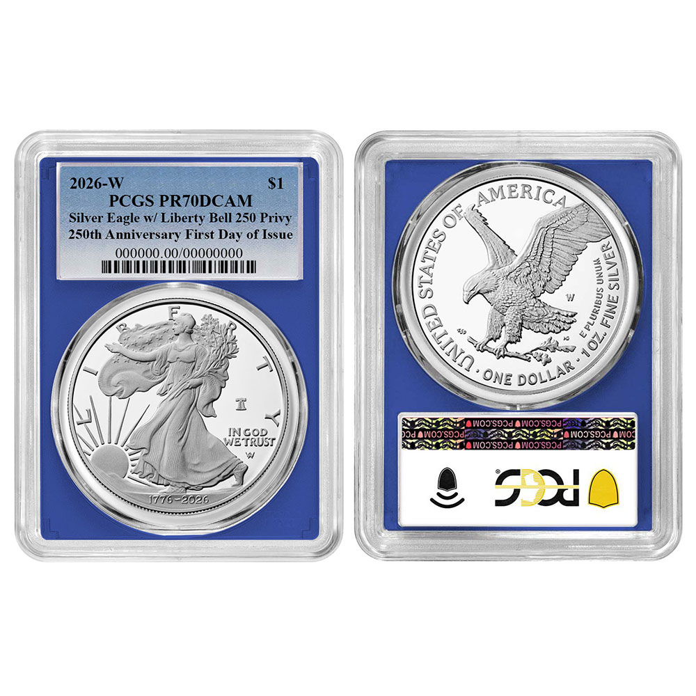 Presale - 2026-W Proof $1 American Silver Eagle PCGS PR70DCAM FDOI