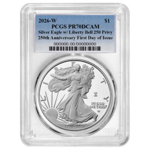 2026-W Proof $1 American Silver Eagle PCGS PR70DCAM FDOI Blue Label