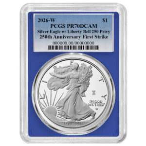 2026-W Proof $1 American Silver Eagle PCGS PR70DCAM FS Blue Label Blue Frame