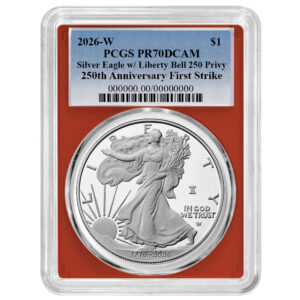 2026-W Proof $1 American Silver Eagle PCGS PR70DCAM FS Blue Label Red Frame
