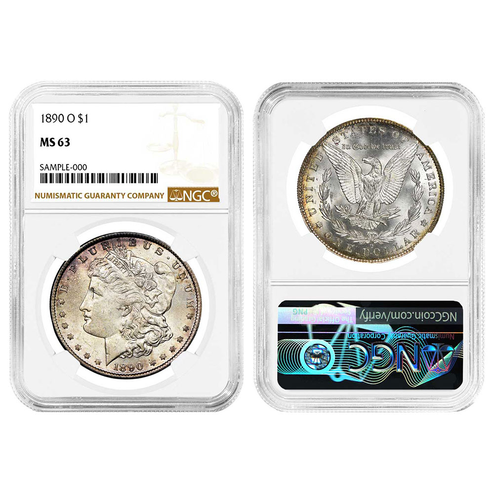 1890-O $1 Morgan Silver Dollar NGC MS63 Brown Label - Pinehurst Coins