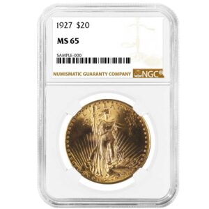 1927 $20 Saint Gaudens NGC MS65