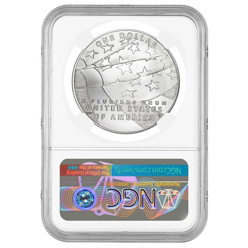 2012-P UNC $1 Star-Spangled Banner Silver Commemorative NGC MS70