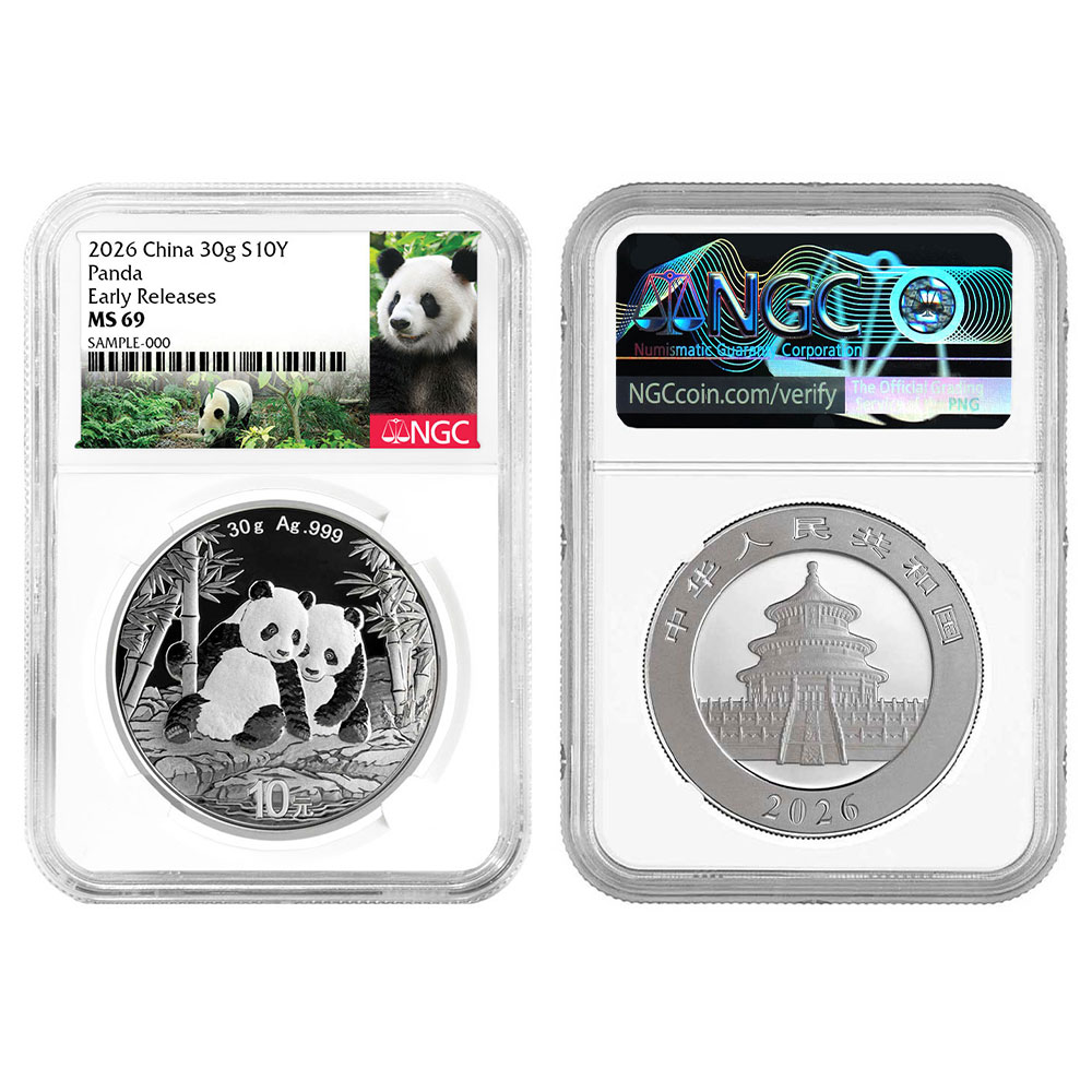 2026 10 Yuan Silver Chinese Panda NGC MS69 ER Panda Label