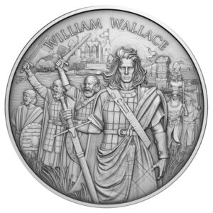 1 Troy oz William Wallace Design .999 Fine Silver Round