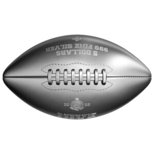 2026 $5 Niue 3D American Football 999 Fine Silver 2 oz Mintage of 1000