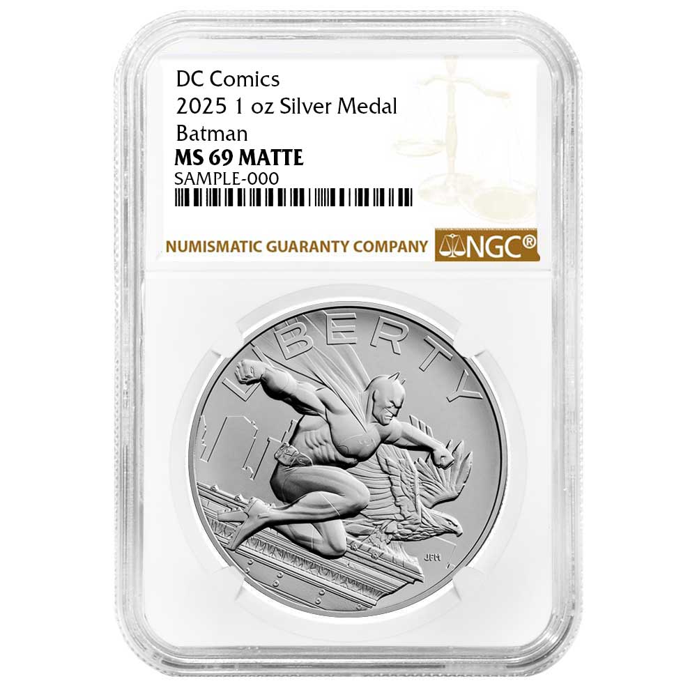 2025 Batman DC Comics 1 oz Silver Medal NGC MS69 Brown Label